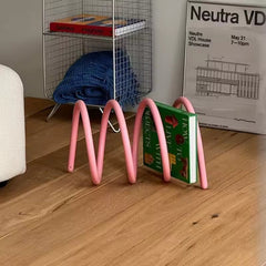 Modern Spring Metal Book Rack