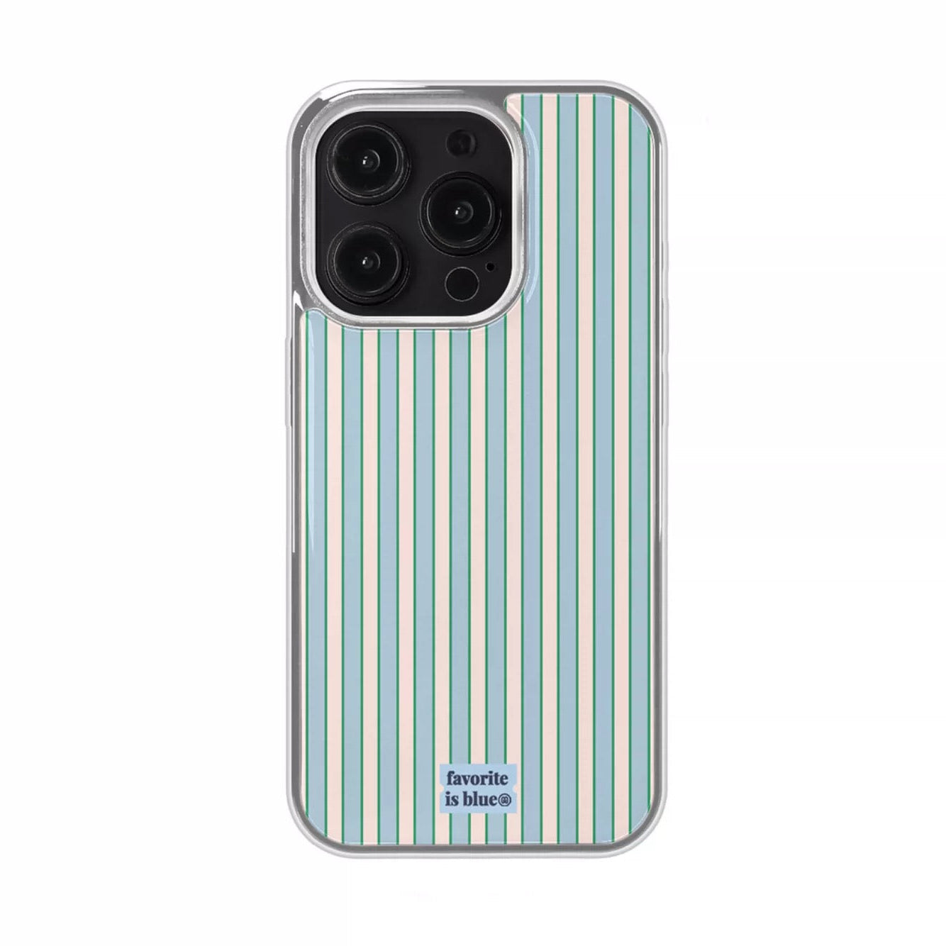 Cool Blue Preppy Striped iPhone Case