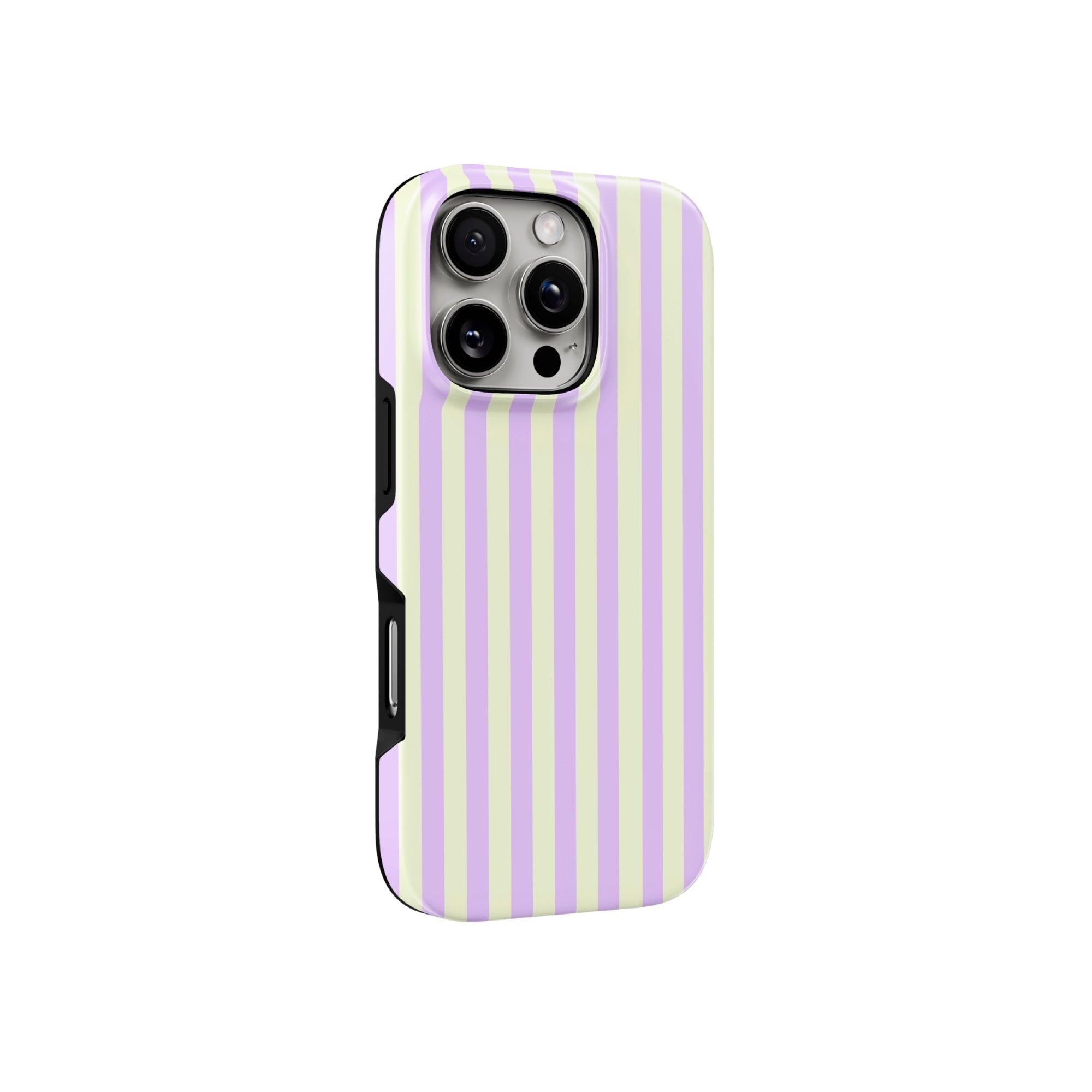 Lavender Preppy Striped iPhone Case