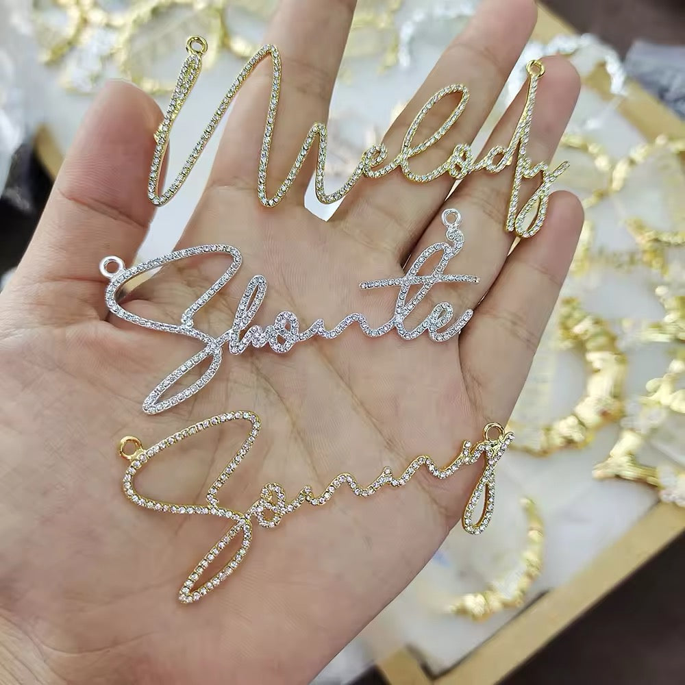 Custom Crystal Name Necklace