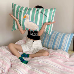 Cute Graphic Cotton Pillowcase