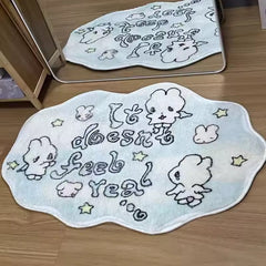 Soft Pastel Kawaii Bunny Rug
