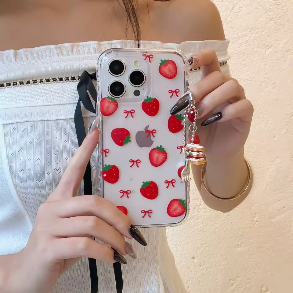 Strawberry Bow iPhone Case