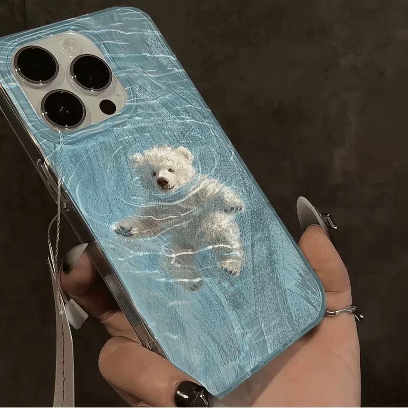 Swimming Bear iPhone Case