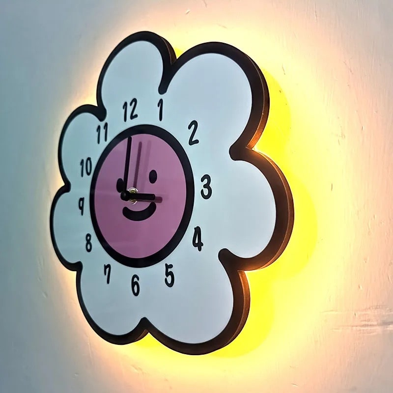 Sunflower Cartoon Clock
