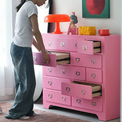 Aesthetic Pink Storage Cabinet