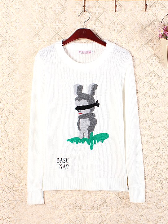 White Blind Rabbit Sweater
