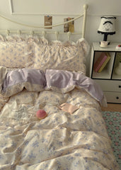 French Lace Floral Cotton Bedding Set