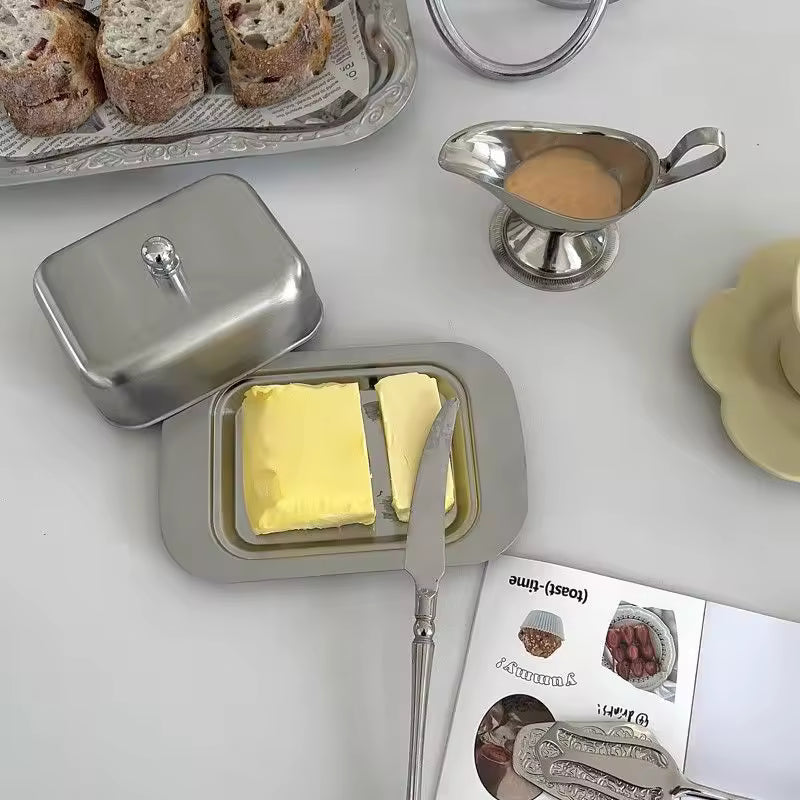 Stainless Steel French Butter Dish