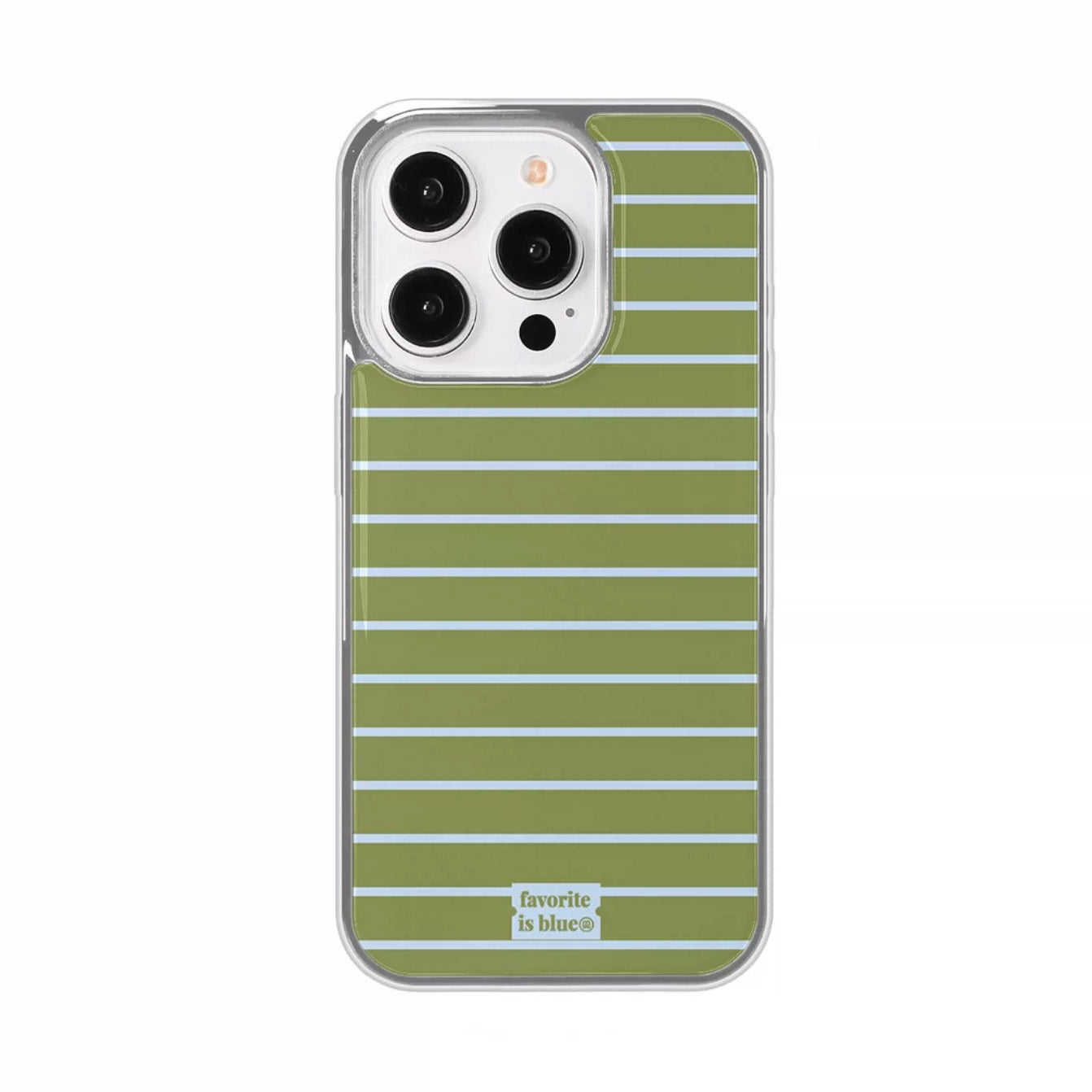 Cool Blue Preppy Striped iPhone Case