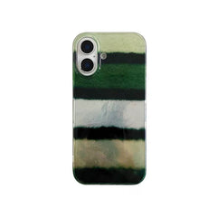 Retro Green Stripe iPhone Case