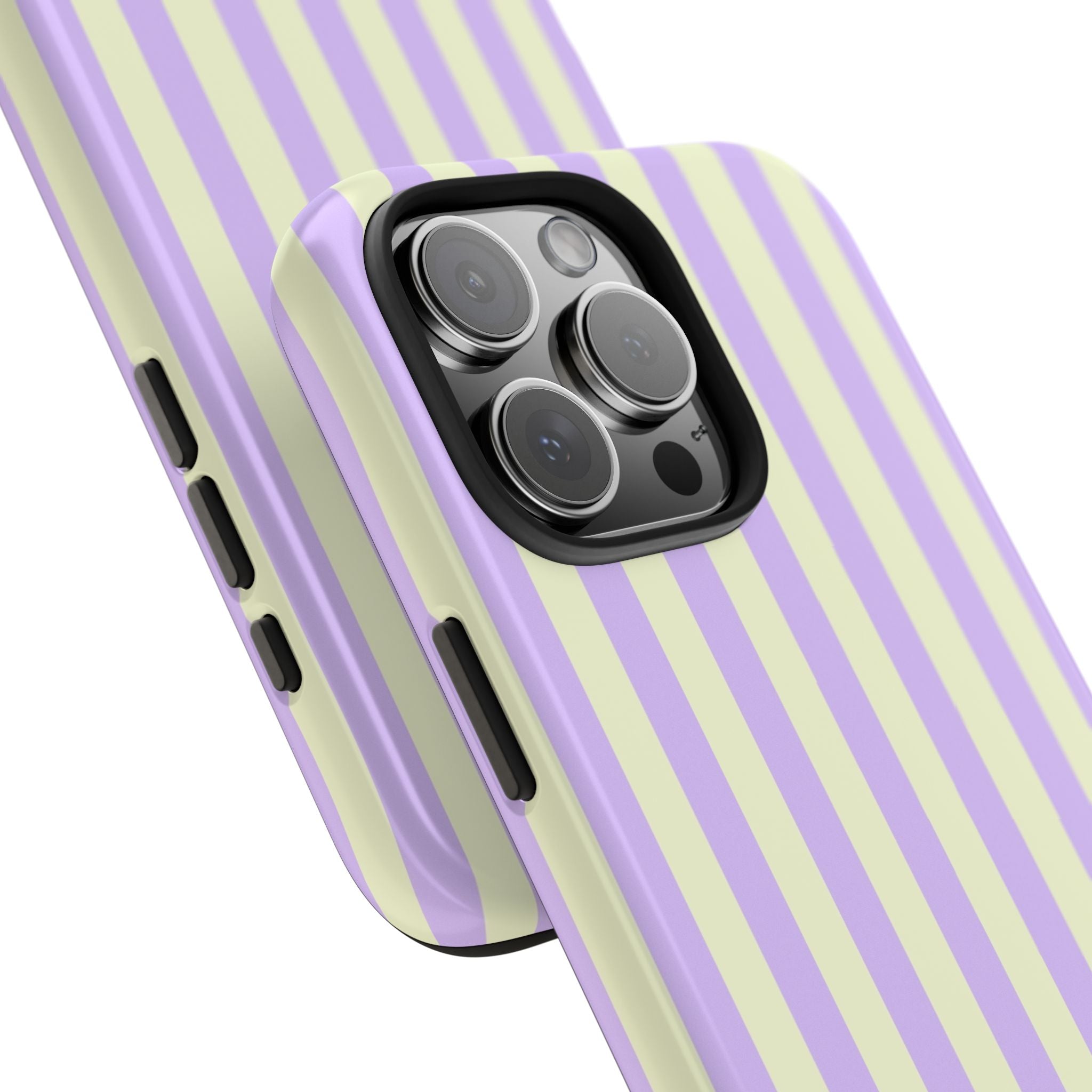 Lavender Preppy Striped iPhone Case