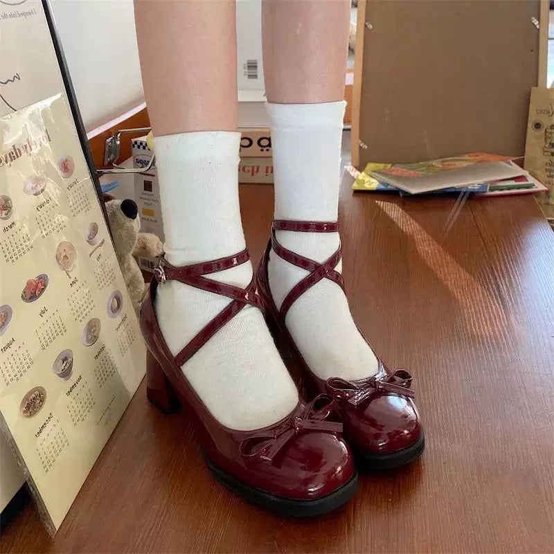 Red Mary Jane Heels