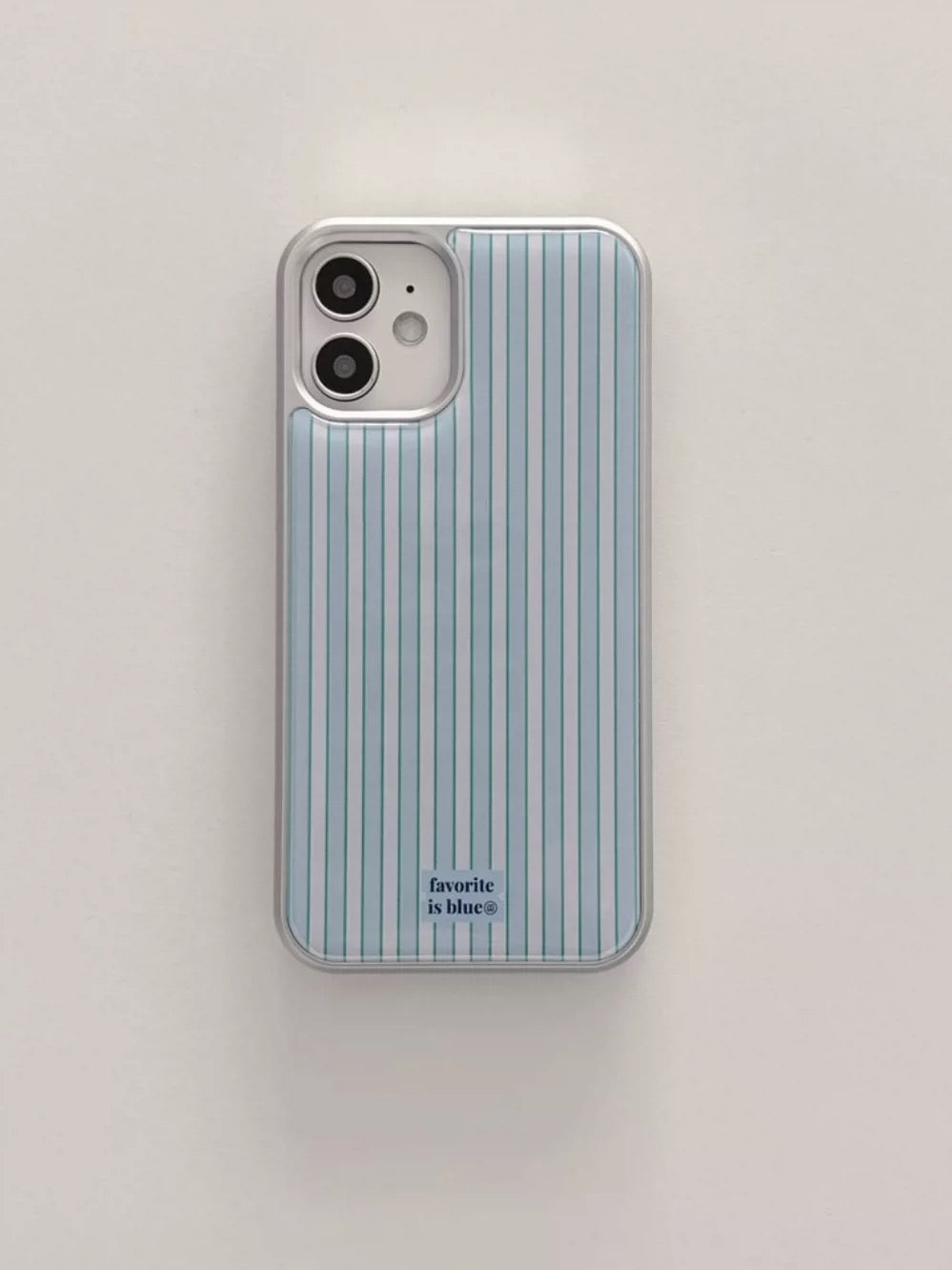 Blue Sporty Preppy Striped iPhone Case