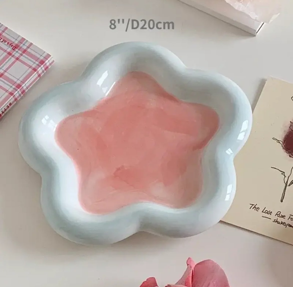 Pastel Little Flower Dish Plate