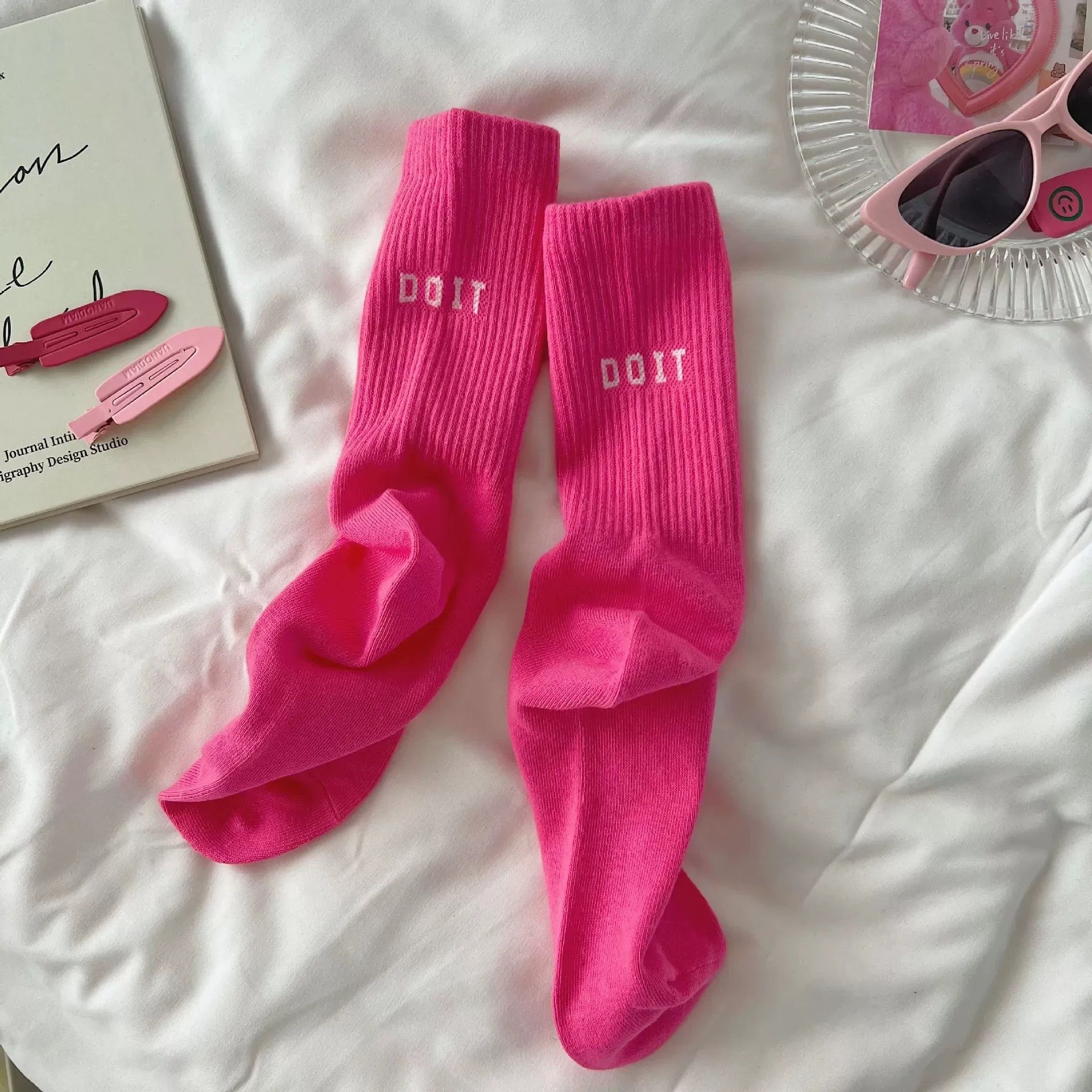 Y2k Pink Socks