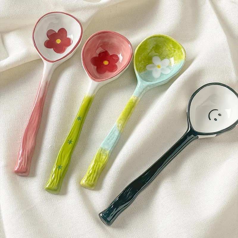 Ceramic Flower Spoon