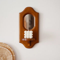 Rustic Farmhouse Wall Mirror Shelf