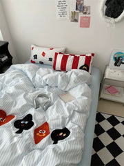 Cartoon Playing Card Bedding Set