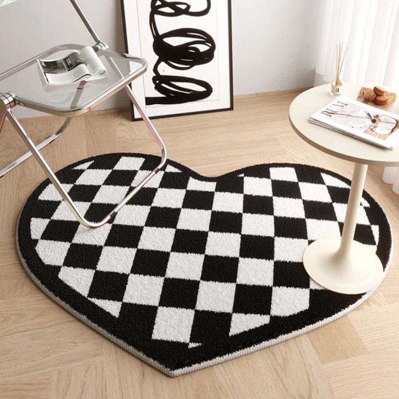 Peach Cute Heart Carpet