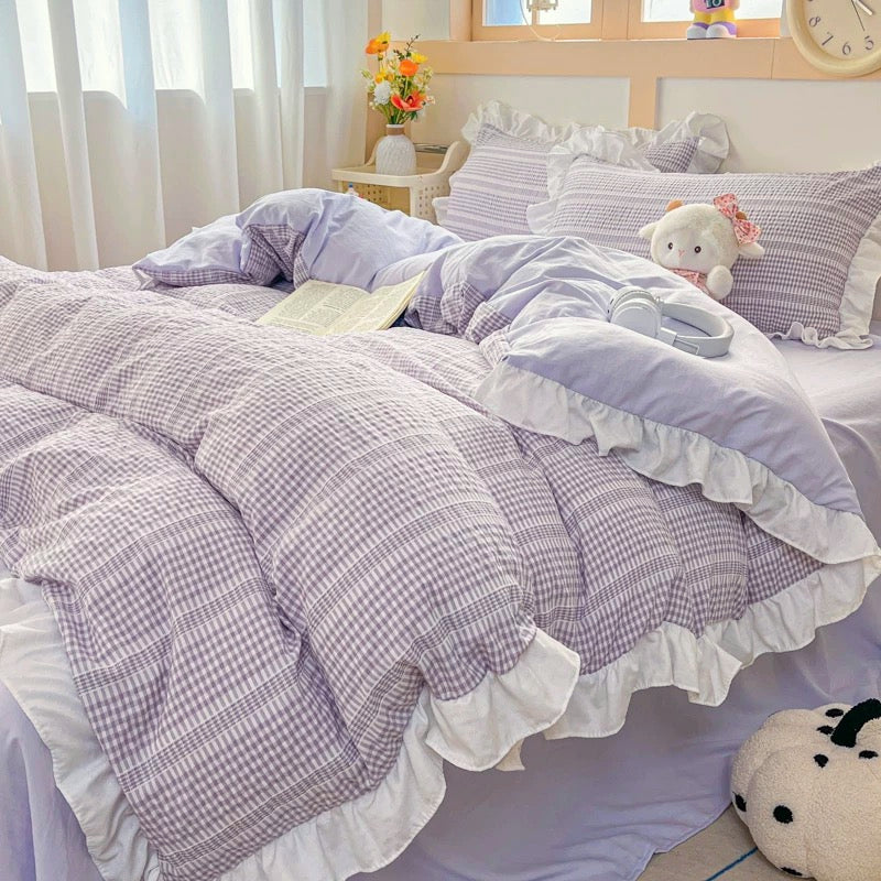 Lavender Ruffle Bedding Set