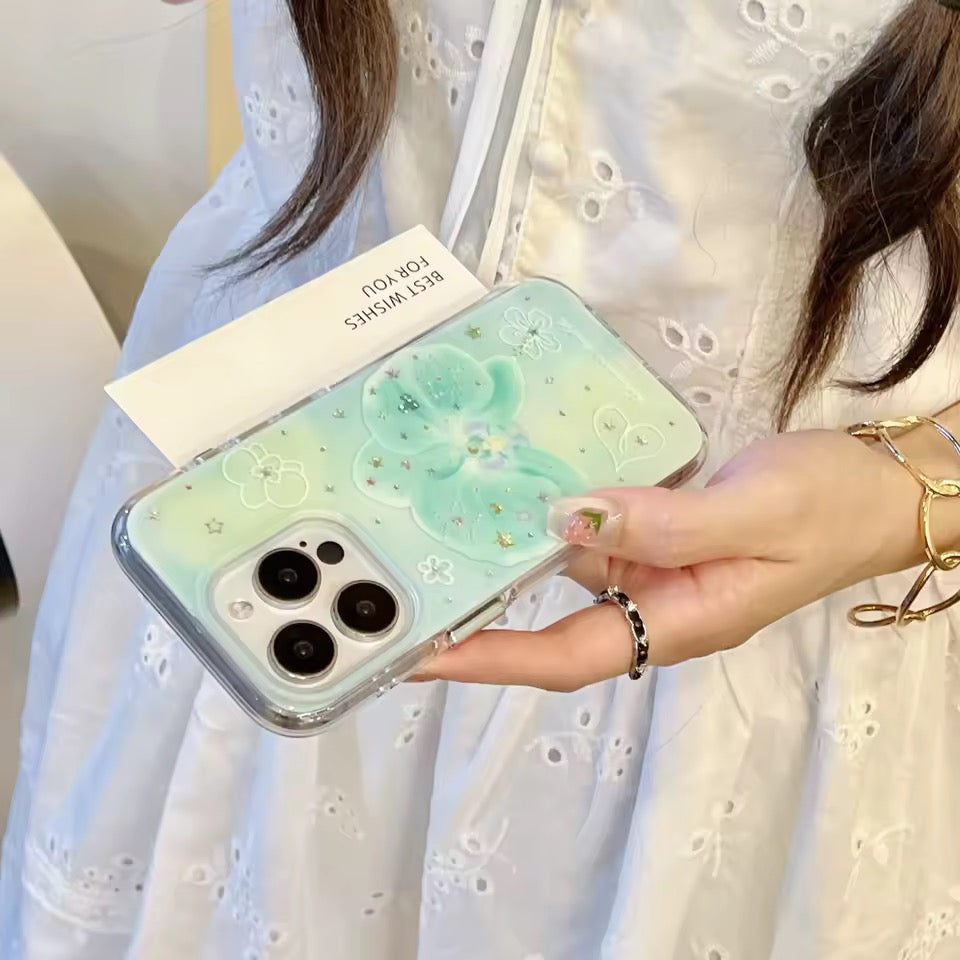 Mint Orchid iPhone Case