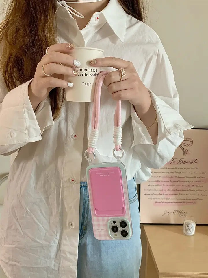Pink Checkered iPhone Case