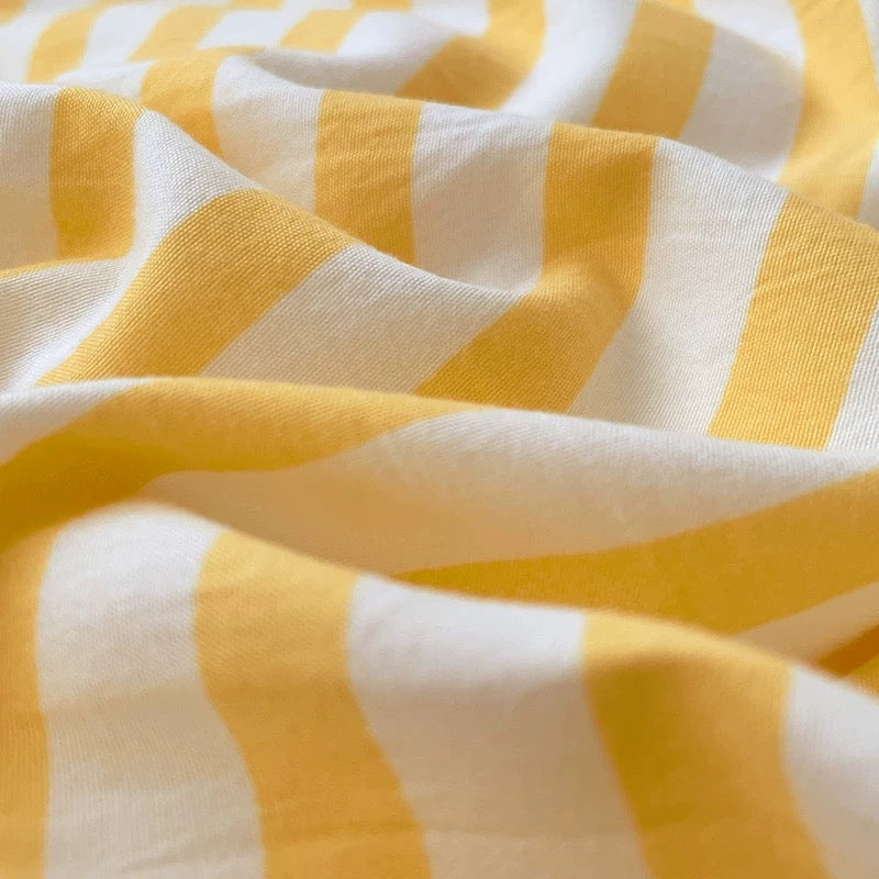Yellow Striped Bedding Set