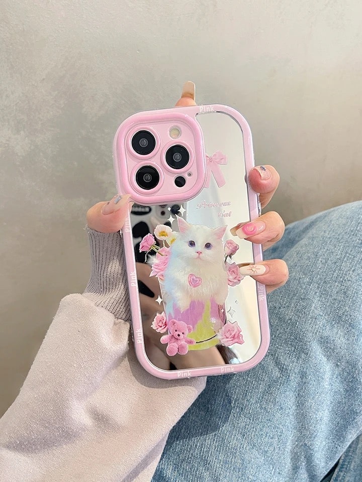 Pink Cat iPhone Case