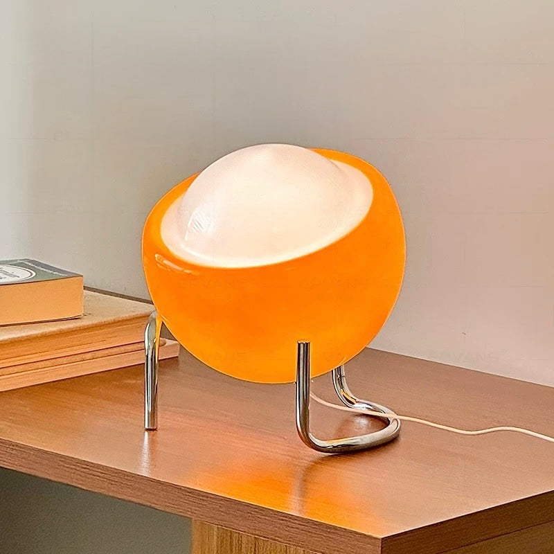 Orange Bauhaus Glass Table Lamp