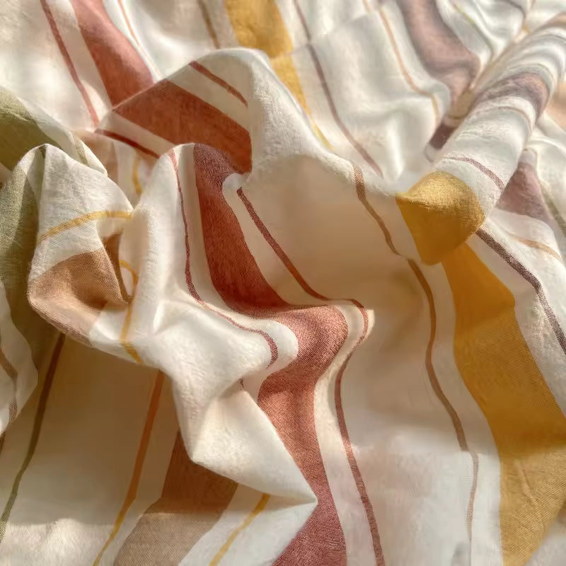 Pastel Retro Striped Duvet Cover Set