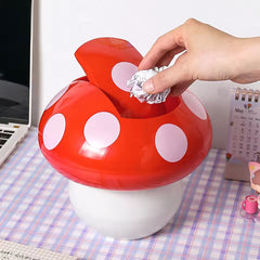 Cute Mushroom Desk Trash Can