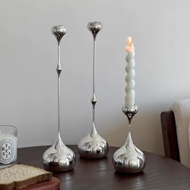 Minimalist Silver Candle Holder
