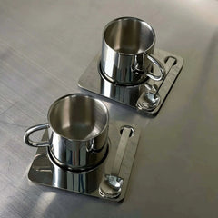 Minimalist Stainless Steel Coffee Cup Set