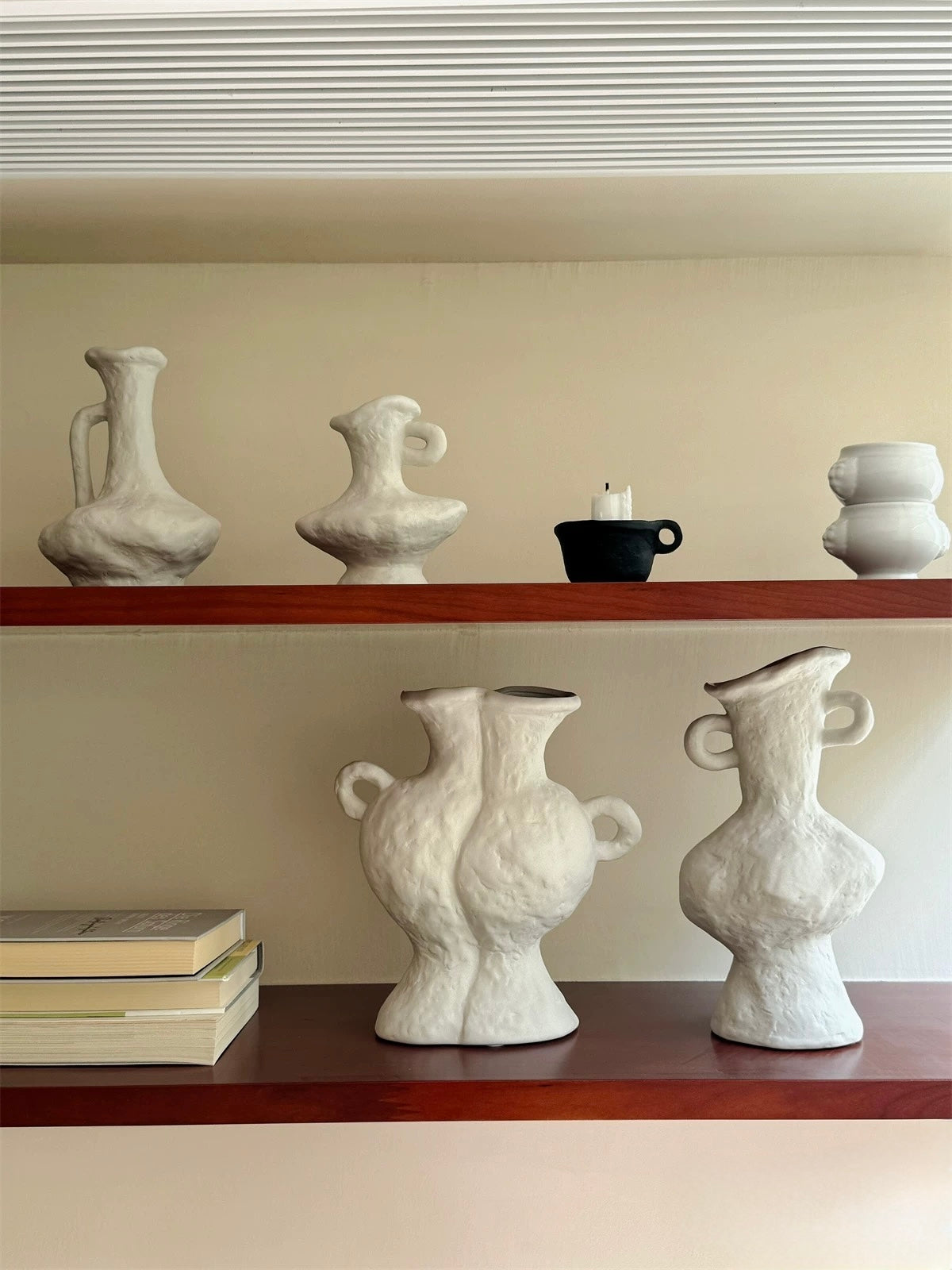 Japandi Minimalist Ceramic White Vase