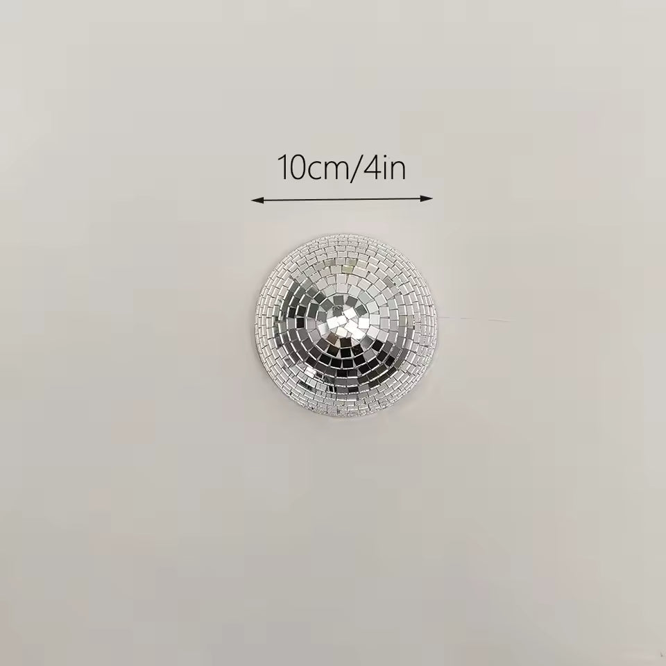 Silver Mirror Disco Ball Wall Decor