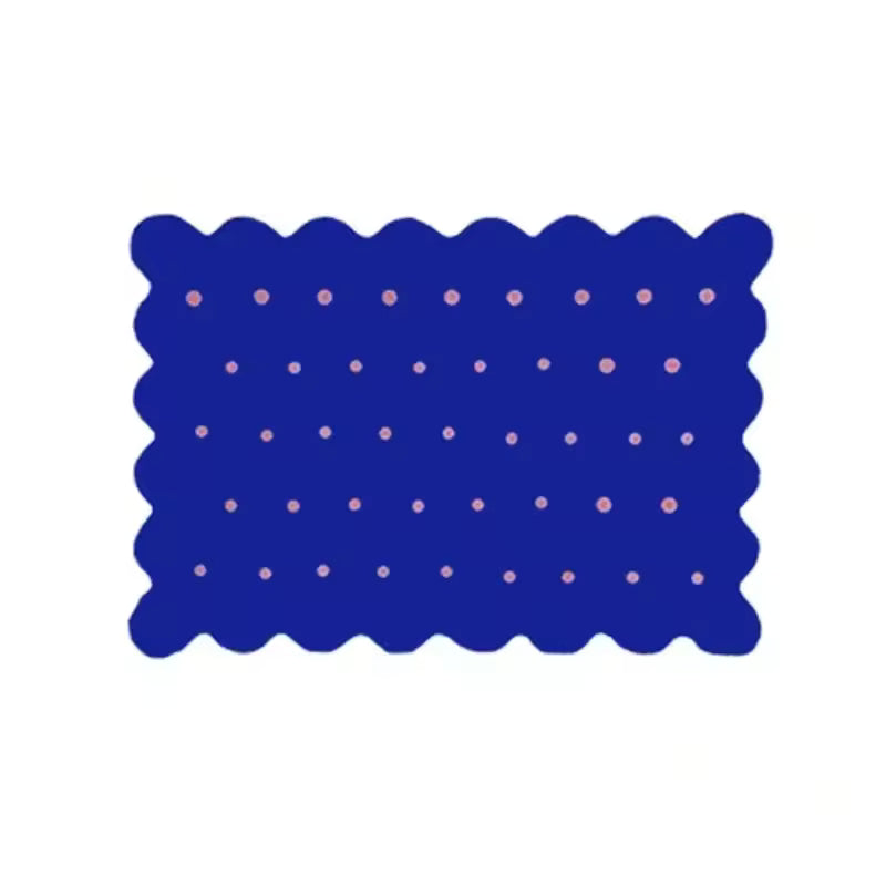 Klein Blue Irregular Polka Dot Area Rug