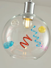 Mid-Century Colorful Glass Pendant Light