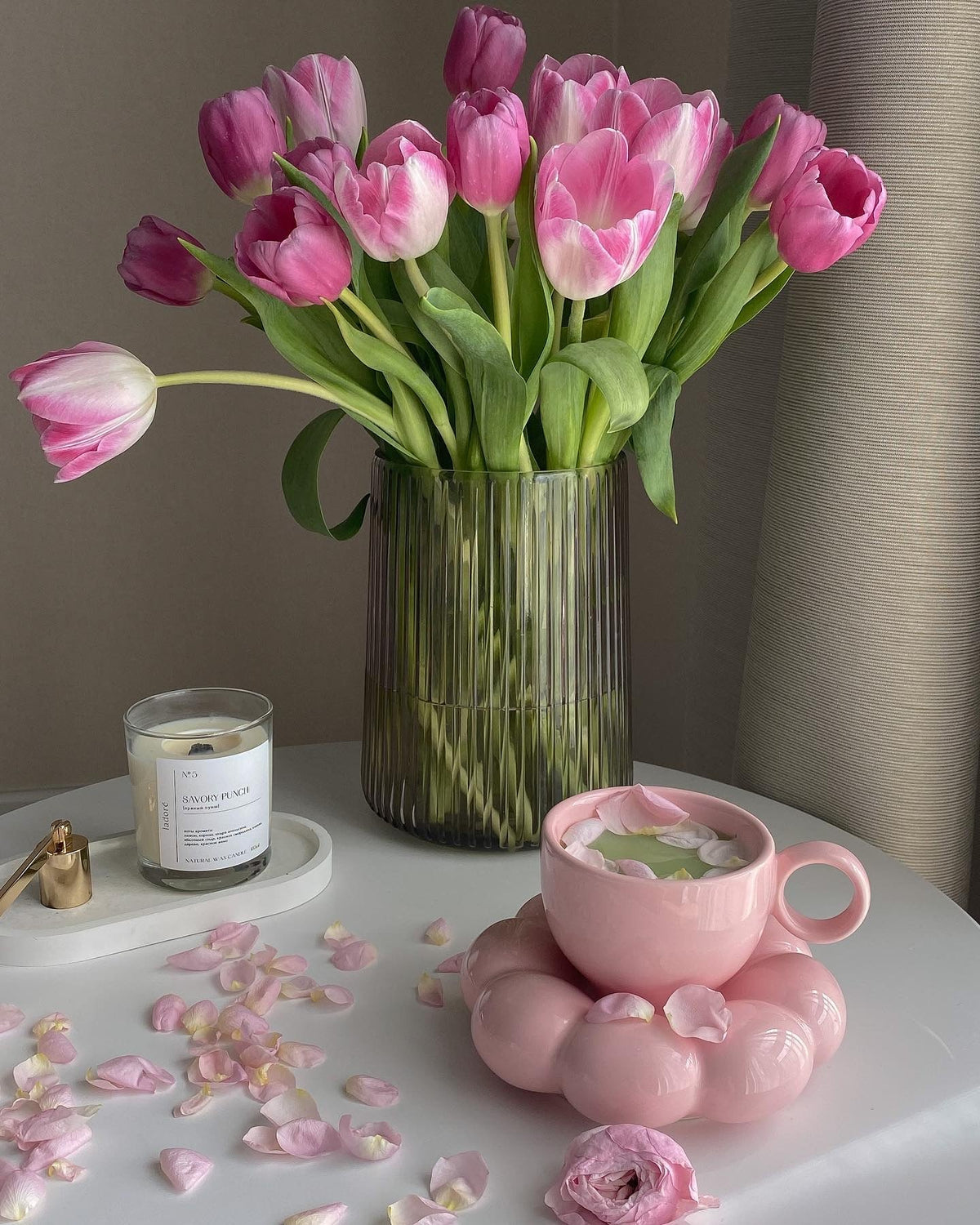 Pink Bubble Mug Set
