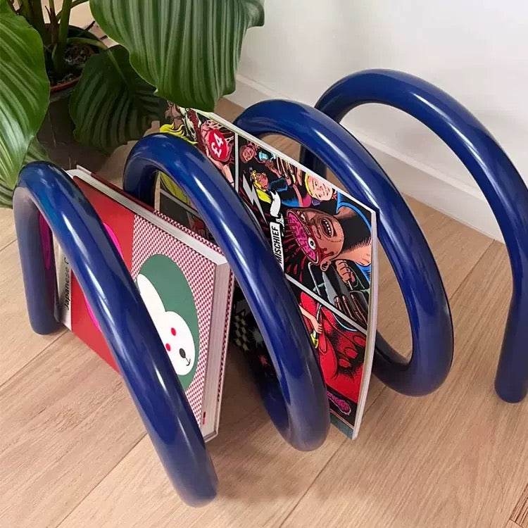 Modern Spring Metal Book Rack