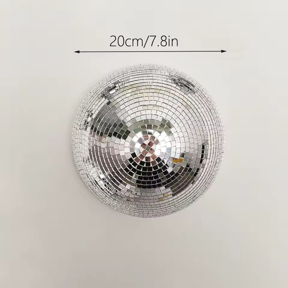 Silver Mirror Disco Ball Wall Decor