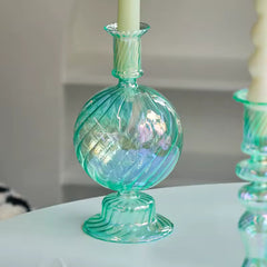 Groovy Glass Taper Candle Holders