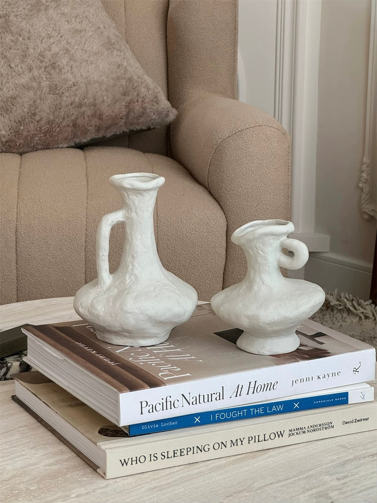Japandi Minimalist Ceramic White Vase