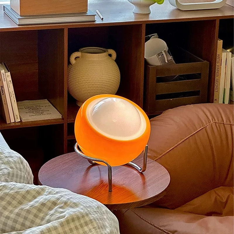 Orange Bauhaus Glass Table Lamp