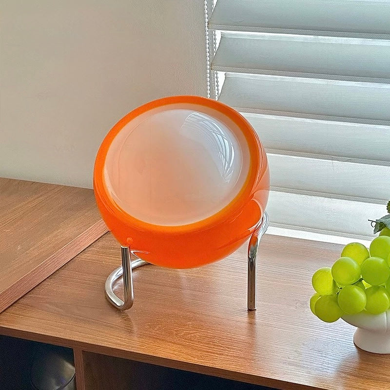Orange Bauhaus Glass Table Lamp