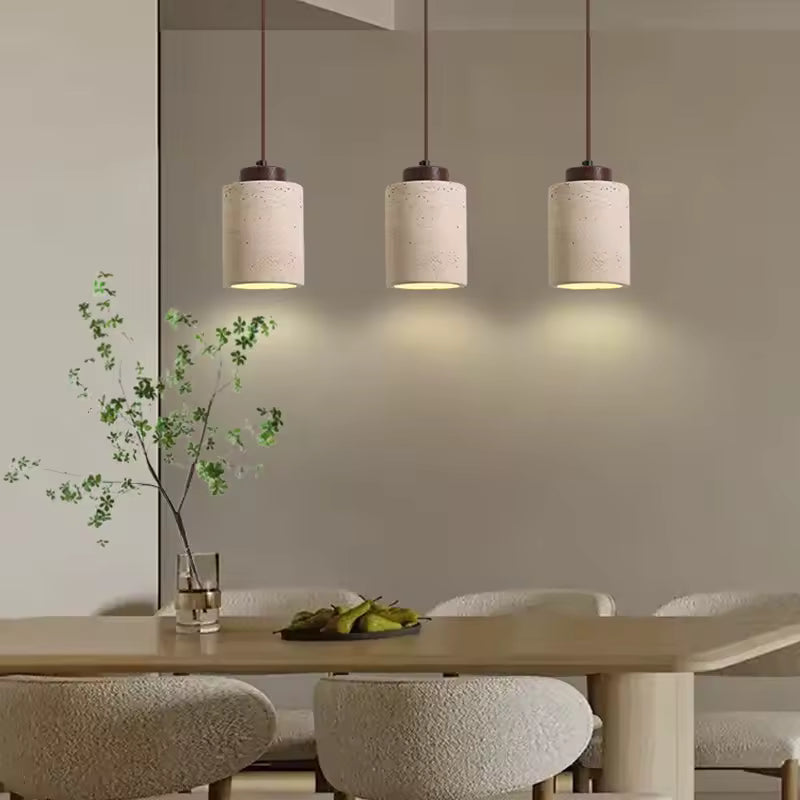 Japandi Textured Pendant Light