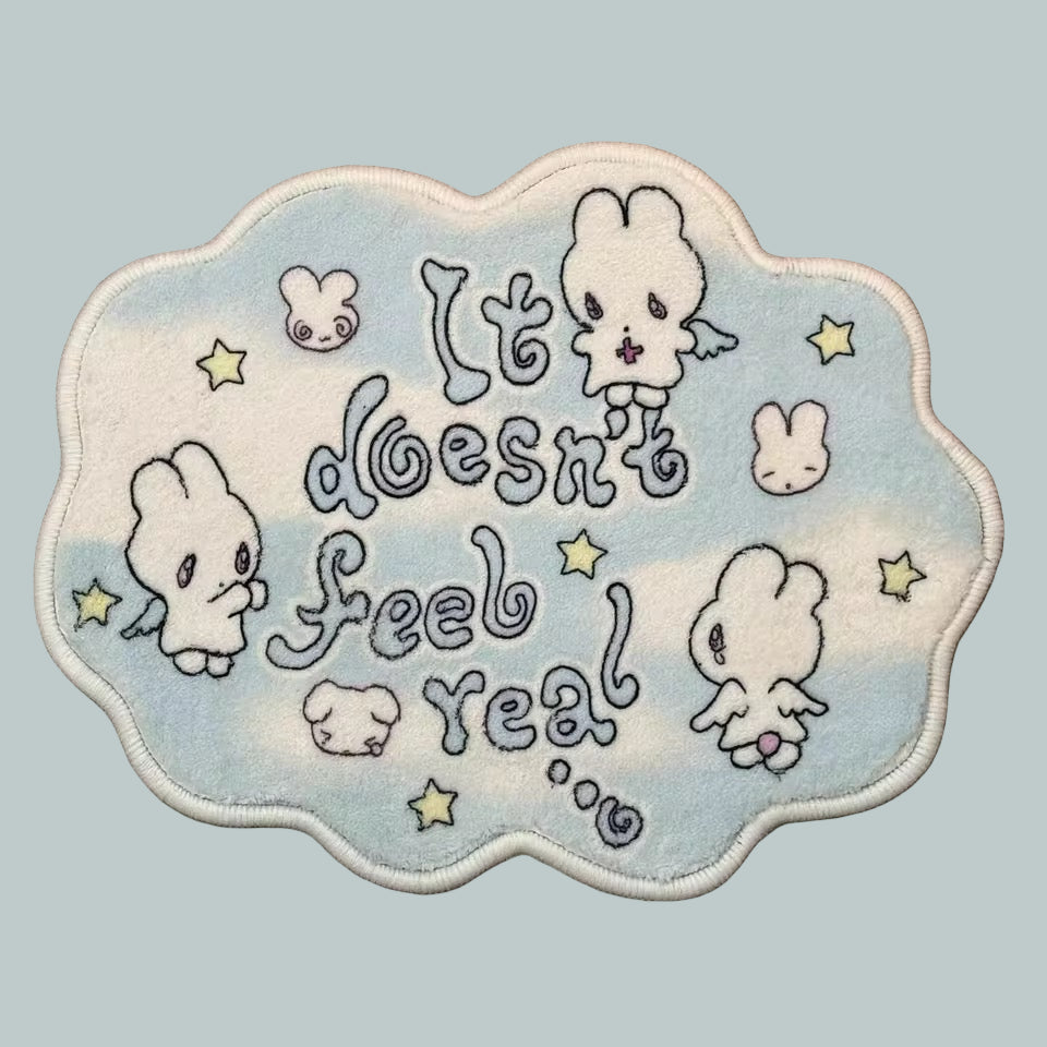Soft Pastel Kawaii Bunny Rug