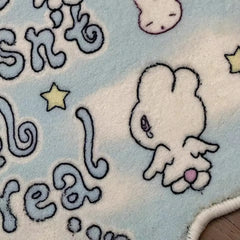 Soft Pastel Kawaii Bunny Rug