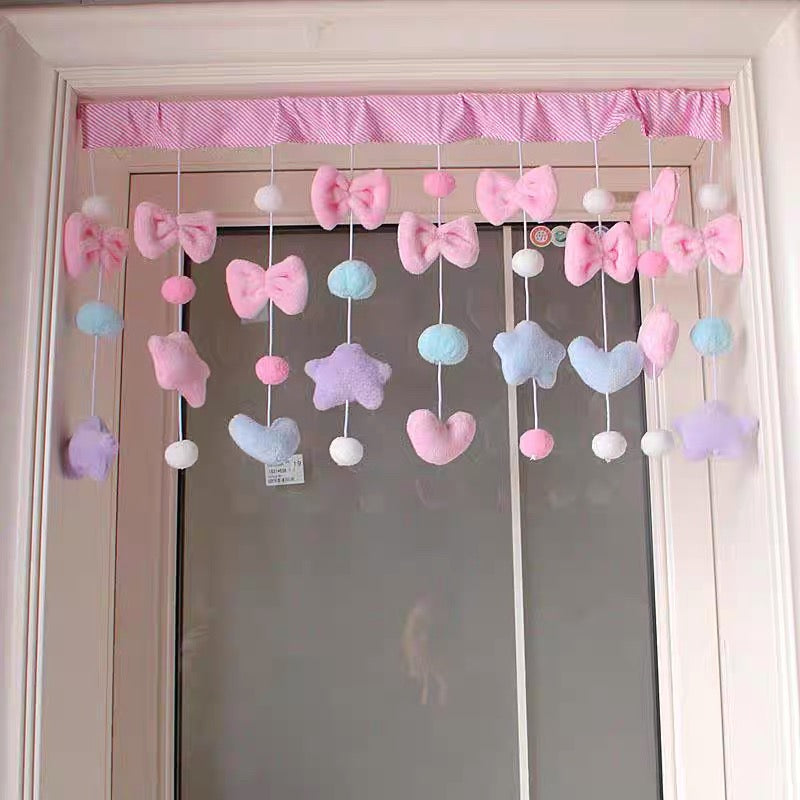 Soft Girl Pastel Bow Curtain