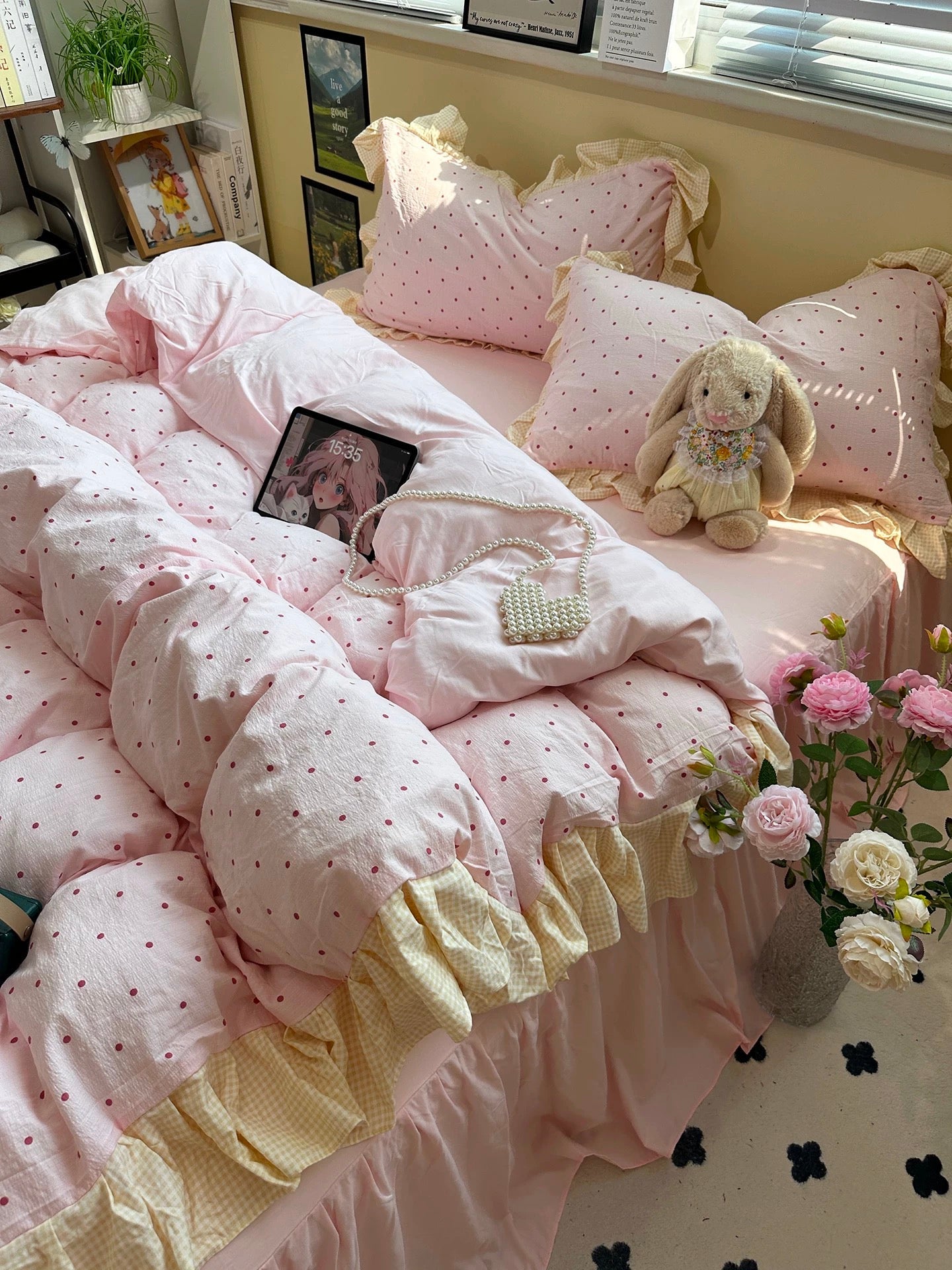 Pink Coquette Ruffle Bedding Set